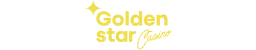 Golden Star Casino Logo in gelber Schrift für Footer-Bereich